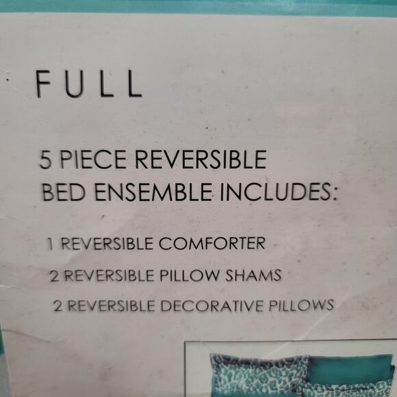 Jessica Sanders Casual living reversible FULL bedding set pillows comforter NEW - Picture 4 of 6